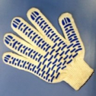 Рабочие перчатки 3 нитка 7,5 класс с ПВХ "Волна"