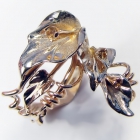 Женское золотое кольцо "Принцип красоты" с цитринами