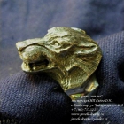 Золотое мужское кольцо "Волчья голова"