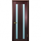 Межкомнатная дверь "Современные двери", модель Берта, Венге, черный триплекс 8 мм, рисунок пескоструйный со стразами.    