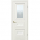 Межкомнатная дверь Profil Doors Экошпон 28Х Белый Ясень (cтекло матовое).     