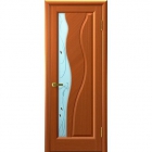 Межкомнатная дверь "Современные двери", модель Елена, темный анегри, Светлое пескоструй, 5 мм. фьюзинг.  