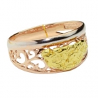 Золотое кольцо с самородками "Элит"