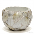 Кашпо Round bowl kabibe shell leaves Celebes