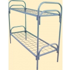 Двухъярусные железные кровати, для казарм, металлические кровати с ДСП спинками, кровати металлические для рабочих, кровати оптом.