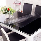 Прозрачная термостойкая скатерть плёнка на стол гибкое мягкое стекло 60x140 см